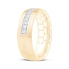 Thumbnail Image 2 of Now + Forever Men's Diamond Brushed Finish Wedding Band 1/2 ct tw 10K Two-Tone Gold