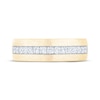 Thumbnail Image 3 of Now + Forever Men's Diamond Brushed Finish Wedding Band 1/2 ct tw 10K Two-Tone Gold