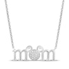 Thumbnail Image 1 of Disney Treasures Mickey Mouse Diamond &quot;Mom&quot; Necklace 1/20 ct tw Sterling Silver 18&quot;