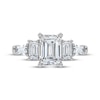 Thumbnail Image 3 of Now + Forever Emerald-Cut & Baguette-Cut Lab-Grown Diamond Engagement Ring 1-1/2 ct tw 14K White Gold