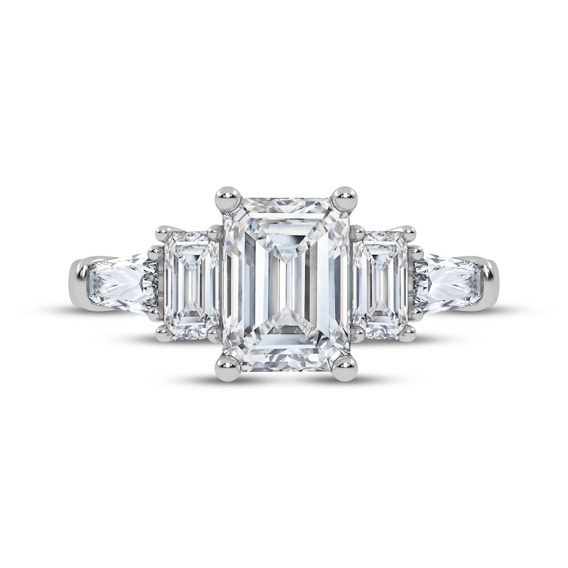 Main Image 3 of Now + Forever Emerald-Cut & Baguette-Cut Lab-Grown Diamond Engagement Ring 1-1/2 ct tw 14K White Gold