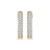 Thumbnail Image 2 of KAY Lab-Grown Diamonds Pavé Three-row Hoop Earrings 1/2 ct tw 10K Yellow Gold