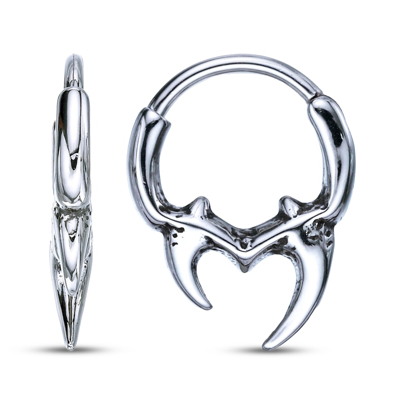 Main Image 3 of Men's Claw Hoop Earrings Stainless Steel