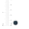 Thumbnail Image 4 of Men's Blue Multi-Diamond Stud Earrings 1/3 ct tw Sterling Silver