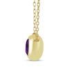 Thumbnail Image 2 of STUDIO BY KAY Amethyst Bezel-Set Solitaire Necklace 24K Yellow Gold Vermeil Sterling Silver 18"