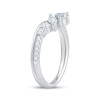 Thumbnail Image 2 of Now + Forever Lab-Grown Diamonds Marquise & Round-Cut Contour Anniversary Ring 1/2 ct tw 14K White Gold