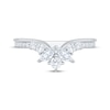 Thumbnail Image 3 of Now + Forever Lab-Grown Diamonds Marquise & Round-Cut Contour Anniversary Ring 1/2 ct tw 14K White Gold