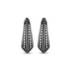 Thumbnail Image 2 of Ink & Ice Black Diamond Graduated Knife Edge Hoop Earrings 1/5 ct tw Black Rhodium-Plated Sterling Silver