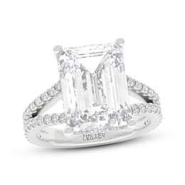 THE LEO Legacy Lab-Grown Diamond Emerald-Cut Engagement Ring 7-5/8 ct tw 14K White Gold