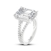 Thumbnail Image 2 of THE LEO Legacy Lab-Grown Diamond Emerald-Cut Engagement Ring 7-5/8 ct tw 14K White Gold