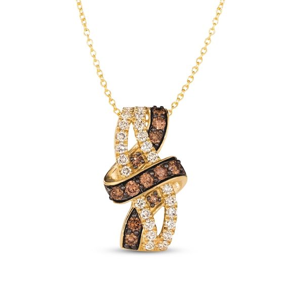 Le Vian Diamond Twist Necklace 7/8 ct tw 14K Honey Gold 20"