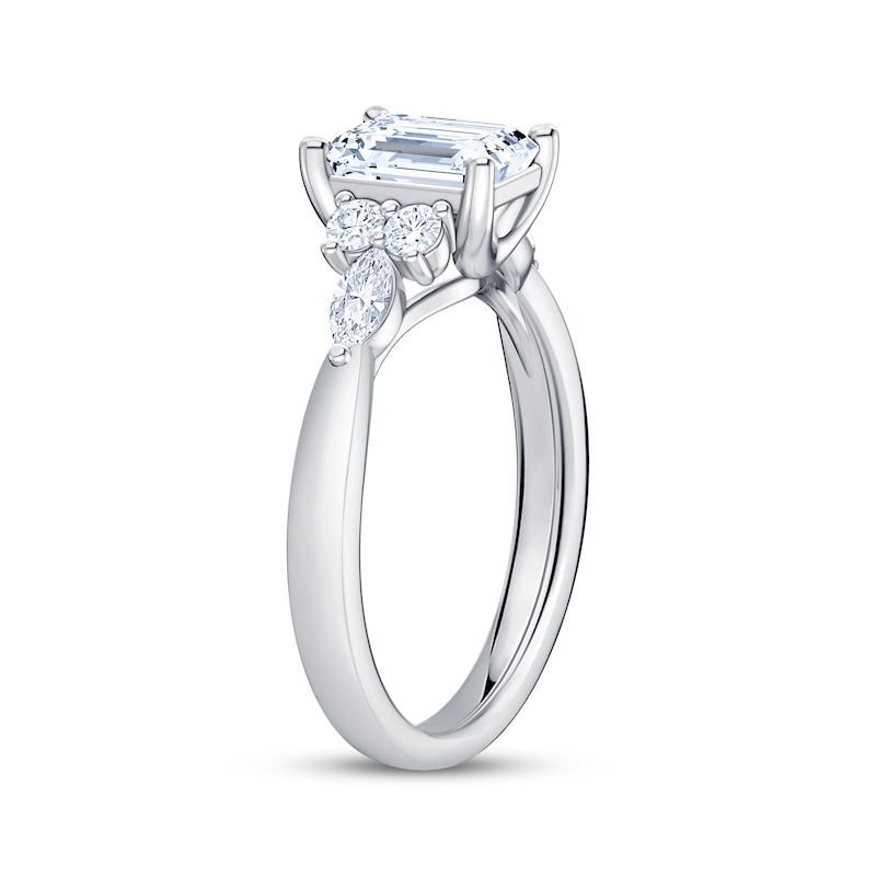 Main Image 2 of Now + Forever Lab-Grown Diamonds Emerald-Cut Engagement Ring 1-7/8 ct tw 14K White Gold