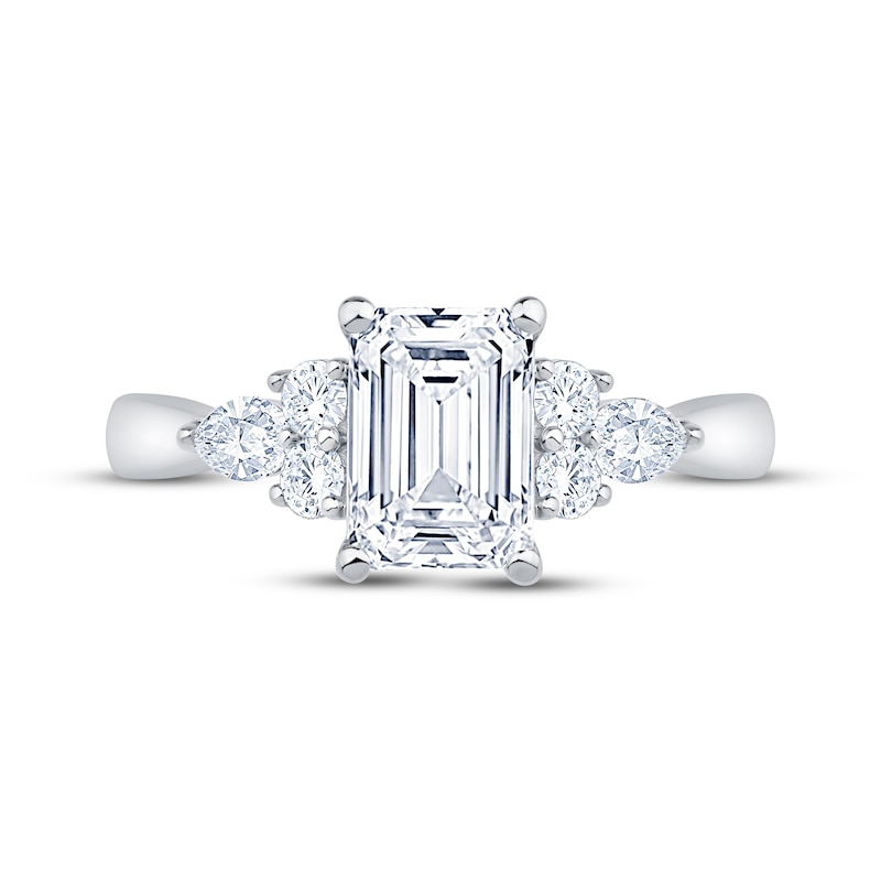 Main Image 3 of Now + Forever Lab-Grown Diamonds Emerald-Cut Engagement Ring 1-7/8 ct tw 14K White Gold