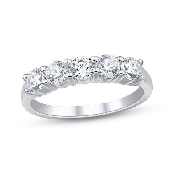 Diamond Five-Stone Anniversary Ring 1 ct tw 14K White Gold