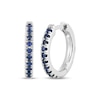Thumbnail Image 1 of STUDIO BY KAY Blue Lab-Created Sapphire Huggie Hoop Earrings Sterling Silver