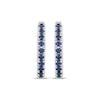 Thumbnail Image 2 of STUDIO BY KAY Blue Lab-Created Sapphire Huggie Hoop Earrings Sterling Silver