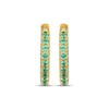 Thumbnail Image 2 of STUDIO BY KAY Lab-Created Emerald Huggie Hoop Earrings 24K Yellow Gold Vermeil Sterling Silver