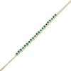 Thumbnail Image 2 of STUDIO BY KAY Baguette, Pear & Round-Cut Lab-Created Emerald Bracelet 24K Yellow Gold Vermeil Sterling Silver 7.25"