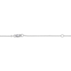 Thumbnail Image 4 of Lab-Created Ruby & White Lab-Created Sapphire Bezel-Set Station Necklace Sterling Silver 18"