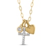 Thumbnail Image 1 of STUDIO BY KAY Lab-Grown Diamond Charms Necklace 1/6 ct tw 24K Yellow Gold Vermeil Sterling Silver 18"