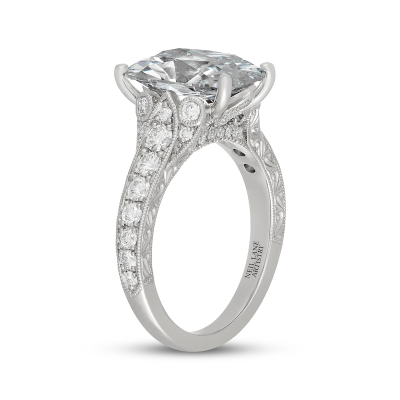 Main Image 2 of Neil Lane Artistry Heritage Cushion-Cut Lab-Grown Diamond Engagement Ring 4-3/4 ct tw Platinum