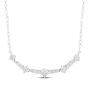 Thumbnail Image 1 of Milestones Lab-Grown Diamond Station Smile Necklace 1/4 ct tw Sterling Silver 18"