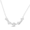 Thumbnail Image 2 of Milestones Lab-Grown Diamond Station Smile Necklace 1/4 ct tw Sterling Silver 18"