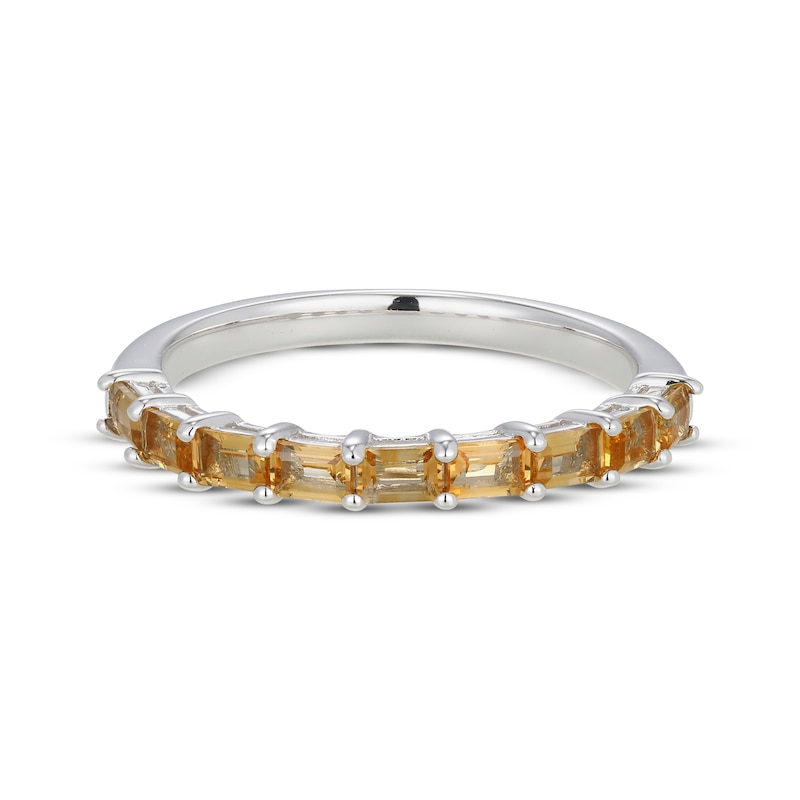 Main Image 3 of STUDIO BY KAY Baguette-Cut Citrine Stackable Ring Sterling Silver