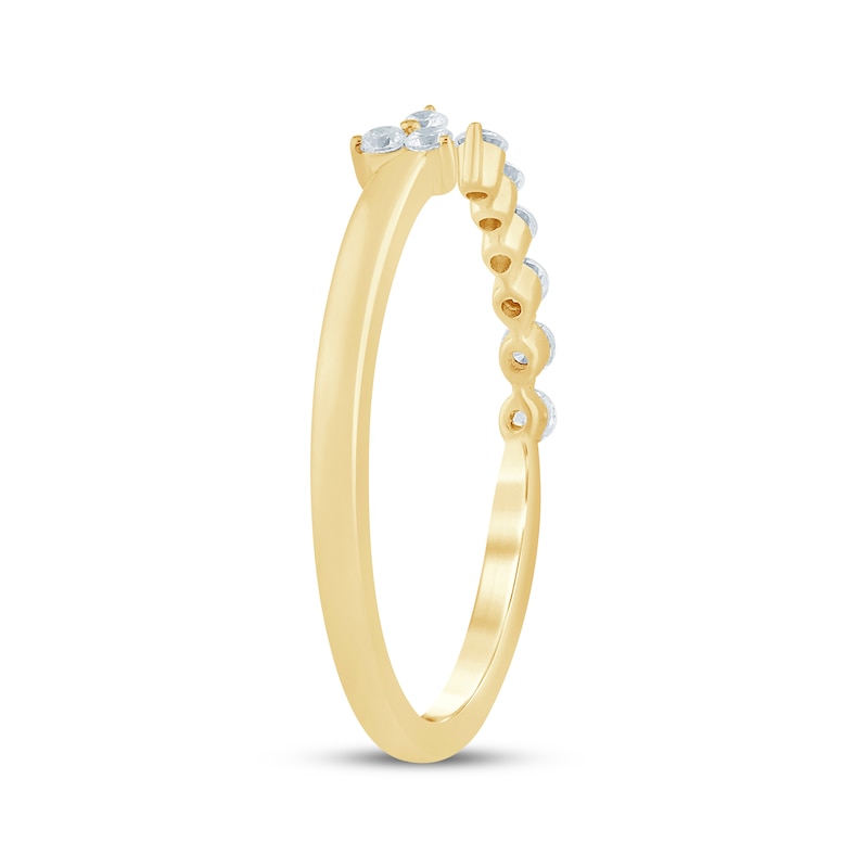 Main Image 2 of Diamond Dainty Deconstructed Fashion Ring 1/6 ct tw 10K Yellow Gold