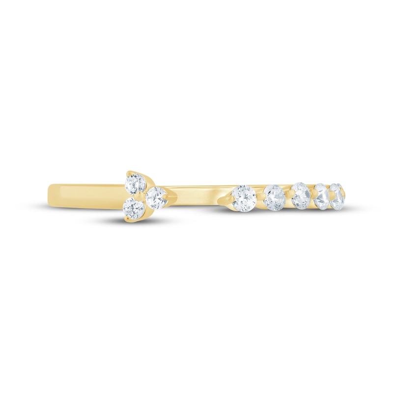 Main Image 3 of Diamond Dainty Deconstructed Fashion Ring 1/6 ct tw 10K Yellow Gold