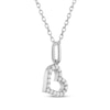 Thumbnail Image 2 of KAY Signature Collection Lab-Grown Diamond Tilted Mini Heart Necklace 1/8 ct tw Sterling Silver 18"