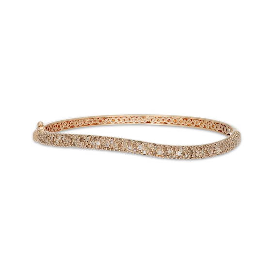 Neil Lane Desert Diamonds Wave Bangle Bracelet 2-1/2 ct tw 10K Yellow Gold