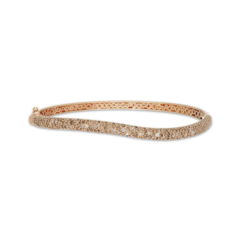 Main Image 1 of Neil Lane Desert Diamonds Wave Bangle Bracelet 2-1/2 ct tw 10K Yellow Gold