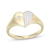 Thumbnail Image 1 of STUDIO BY KAY Lab-Grown Diamond Heart & Star Ring 1/10 ct tw 24K Yellow Gold Vermeil Sterling Silver