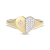 Thumbnail Image 3 of STUDIO BY KAY Lab-Grown Diamond Heart & Star Ring 1/10 ct tw 24K Yellow Gold Vermeil Sterling Silver