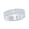 Thumbnail Image 1 of Now + Forever Men's Diamond Two-Row Channel Wedding Band 1 ct tw 10K White Gold