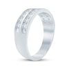 Thumbnail Image 2 of Now + Forever Men's Diamond Two-Row Channel Wedding Band 1 ct tw 10K White Gold