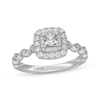 Thumbnail Image 1 of Neil Lane Princess-Cut Diamond Double Halo Engagement Ring 5/8 ct tw 14K White Gold
