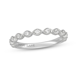 Neil Lane Diamond Scalloped Wedding Band 1/5 ct tw 14K White Gold