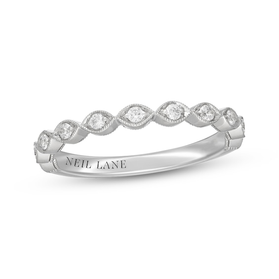 Neil Lane Diamond Scalloped Wedding Band 1/5 ct tw 14K White Gold