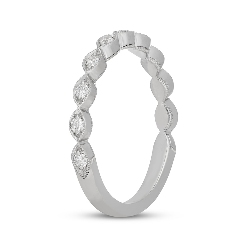 Main Image 2 of Neil Lane Diamond Scalloped Wedding Band 1/5 ct tw 14K White Gold