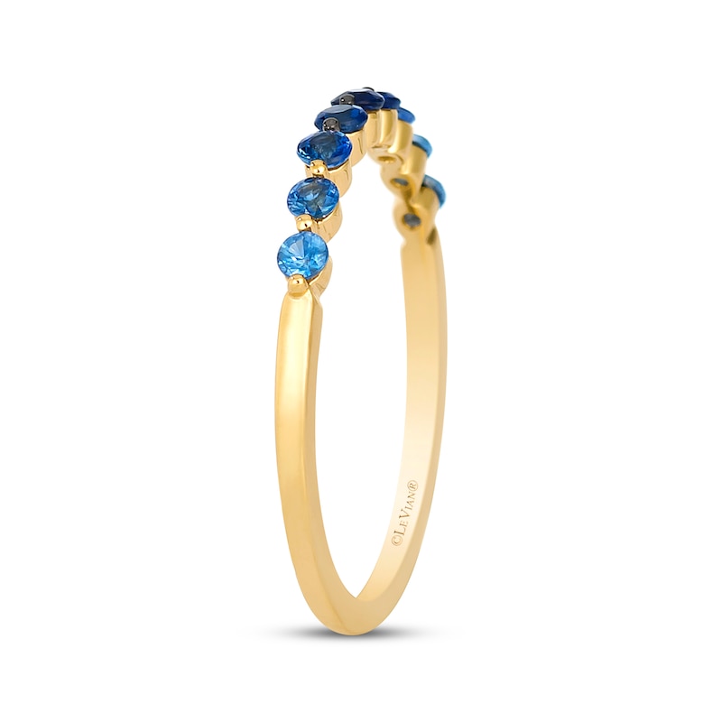 Main Image 2 of Le Vian Denim Ombré Sapphire Ring 14K Honey Gold