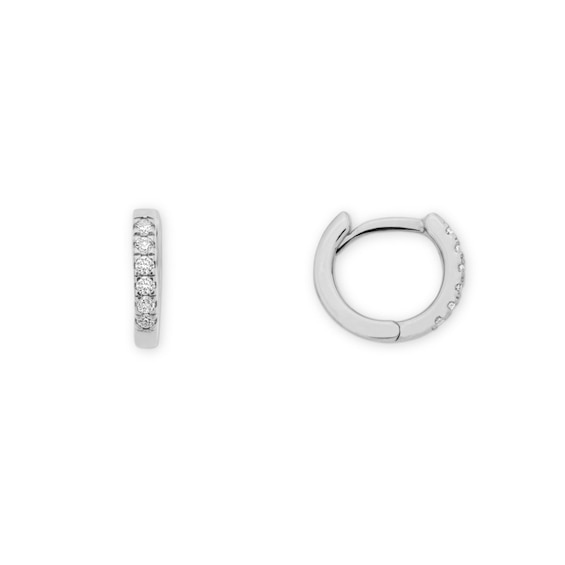 Rocksbox The Everyday Lab-Grown Diamond Huggie Hoop Earrings 1/8 ct tw Sterling Silver