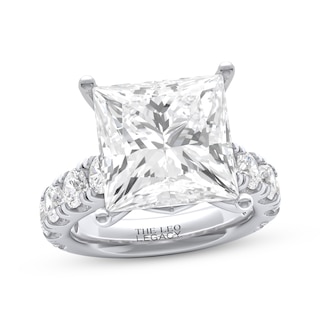 THE LEO Legacy Lab-Grown Diamond Certified Princess-Cut Engagement Ring 12 ct tw 14K White Gold