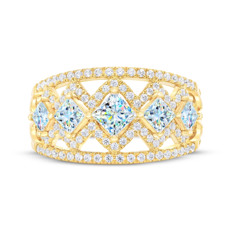 THE LEO First Light Diamond Princess-Cut Anniversary Band 1-1/2 ct tw 14K Yellow Gold