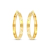 Thumbnail Image 2 of Diamond-Cut Applique Hoop Earrings 10K Yellow Gold 30mm