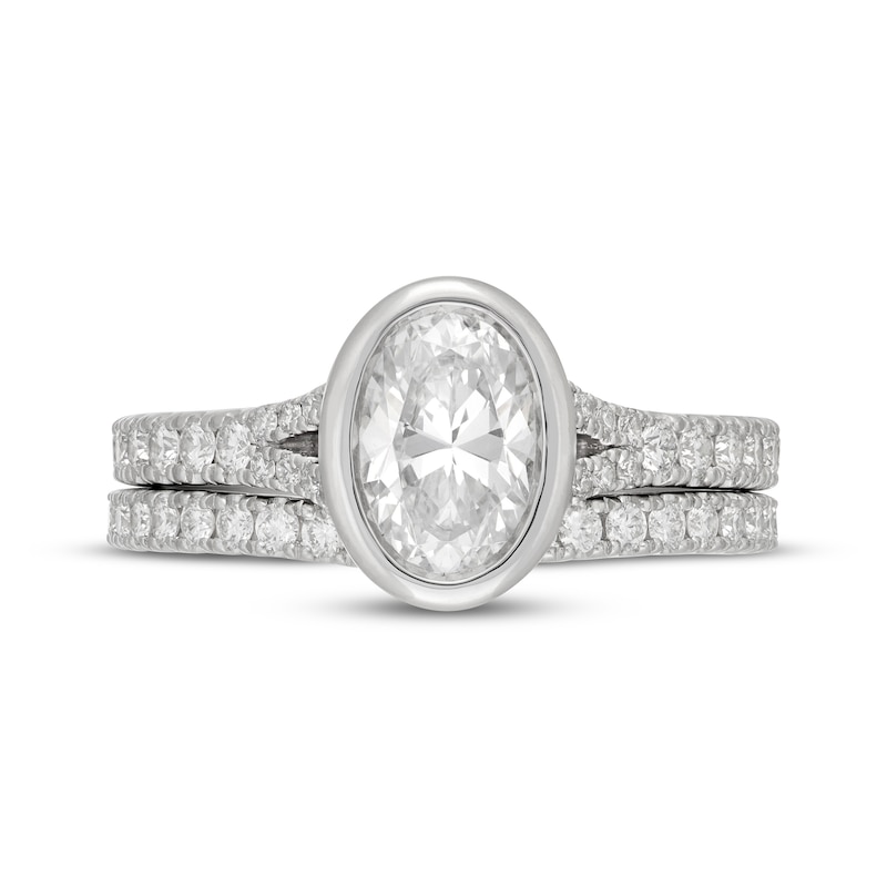 Main Image 3 of Neil Lane Artistry Oval-Cut Lab-Grown Diamond Bridal Set 1-3/4 ct tw 14K White Gold