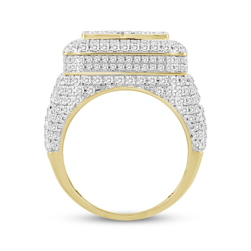 Main Image 3 of Men's Diamond Greek Key Ring 3-1/4 ct tw 10K Yellow Gold