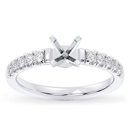 Now + Forever Lab-Grown Diamonds Engagement Ring Setting 1/4 ct tw 14K White Gold