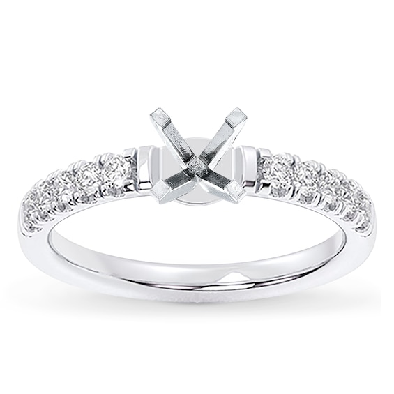 Now + Forever Lab-Grown Diamonds Engagement Ring Setting 1/4 ct tw 14K White Gold